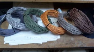 75 ft coil Western Electric 22 ga pair,CLOTH, silk, tinned,150 ft total - Picture 1 of 1