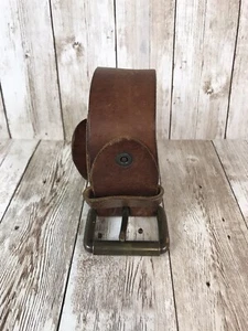 American Eagle Outfitters Herren 36" braun Leder Arbeitsgürtel Messingschnalle - Bild 1 von 12
