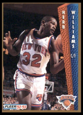 1992 Fleer #398 Herb Williams New York Knicks Basketball Card - Image 1 of 2
