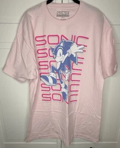 Sonic the Hedgehog New Pink XLargeT-Shirt Logo. Unisex - Picture 1 of 9