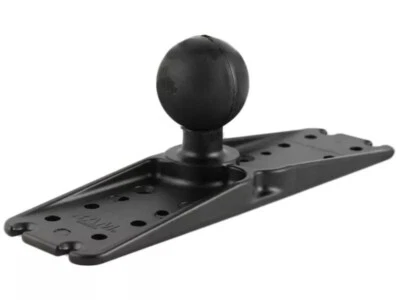 RAM Mount Rectangular 3" x 11 inch Marine Grade Plate w/ 2.25" Ball RAM-D-111BU - Image 1 of 3