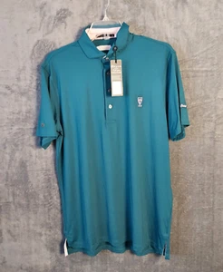 Grayson Polo Golf Shirt Herren Medium Wilshire CC LA klassisch bläulich grün neu mit Etikett - Bild 1 von 17