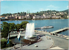 Lucerne Switzerland Luzern Wagenbach Fountain Collegiate Church Vintage Postcard