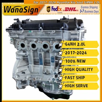 New Long Cylinder Block Engine Assembly For 2017-2024 Hyundai Kia Soul G4NH 2.0L - Image 1 of 4