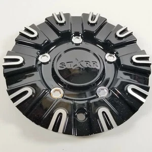 Starr Wheel Rim Center Cap - 113 Reward Gloss Black Machine 113S184 New - Bild 1 von 5