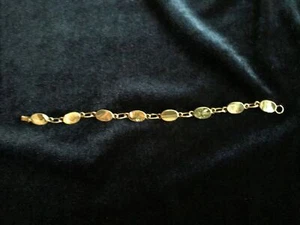 VINTAGE JEWELRY 7-1/2" Abalone BRACELET : Mexico Alpaca Silver - Picture 1 of 2