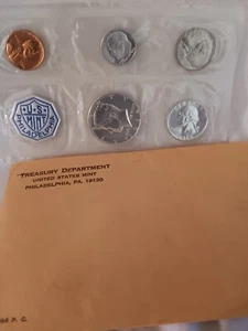 U.S. Mint 1964 ( 5) Coins Silver Proof Set. (3) Coins 90% Silver. OGP/COA - Picture 1 of 2