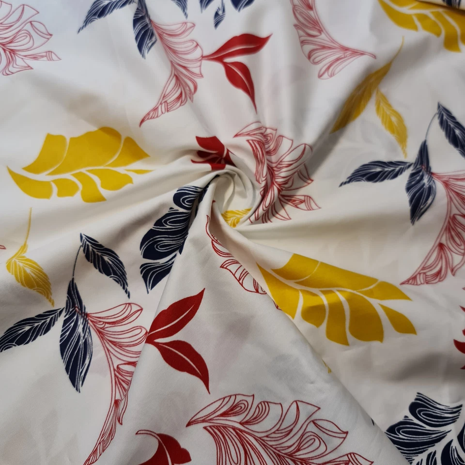 HOMECART Tessuto trapuntato artigianale drappeggio abito materiale floreale avorio 100% cotone metro 150 cm