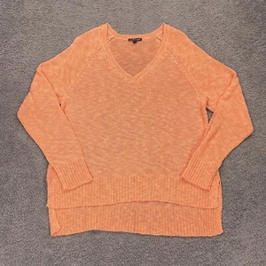 Eileen Fisher Sweater Women Large Salmon Knit Slinky Coastal Minimal Linen Boho - Picture 1 of 9