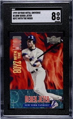 Skybox Metal Universe 1999 #128W Derek Jeter Boys With The Wood SGC 8 Pop 2/4 Foto 1 de 3