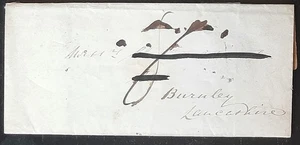 (GB-3544) GB 1818 old postal cover addressed to "Burnley, Lancashire" - Picture 1 of 2