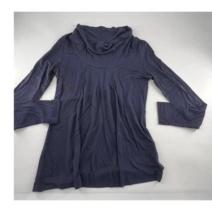 Banana Republic Shirt Womens XS Navy Blue Off Shoulder Stretchy Pullover Casual - Picture 1 of 8
