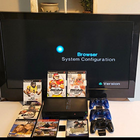 Sony PlayStation 2 PS2 Console Bundle w/ 3 Controllers, Memory Card, Games NTSC