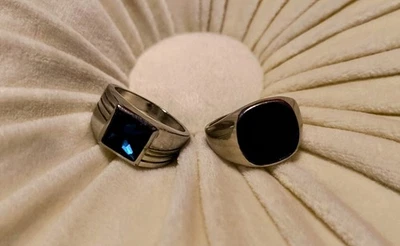 ANILLOS DE PIEDRAS PRECIOSAS DE ACERO INOXIDABLE PARA HOMBRE TALLA 10 Foto 1 de 4