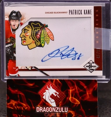 Panini Limited 2012 hockey Patrick Kane Monikers automático/99 Blackhawks Foto 1 de 2