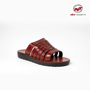 Men’s Leather Slide Open Toe Sandals – Minimalist Handmade Holy Land - Picture 1 of 5