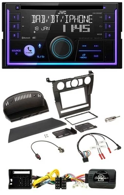 JVC Lenkrad USB 2DIN DAB Bluetooth CD Autoradio für BMW 5er E60 2004-2007 - Bild 1 von 4