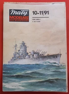 Modellbaubogen Maly Modelarz 10-11/91, Battleship HMS RODNEY  in 1:300 - Bild 1 von 10