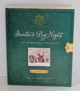 Hallmark Keepsake Ornament 4 Piece Set Collector's Club Santas Big Night Journal - Picture 1 of 6