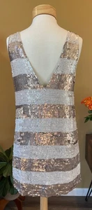 Vestido Parker Doble Cuello en V Lentejuelas Pequeño - Imagen 1 de 4