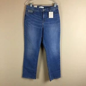 Levi 512 Jeans Women 14P M perfectly slimming straight denim cotton blue - Picture 1 of 10