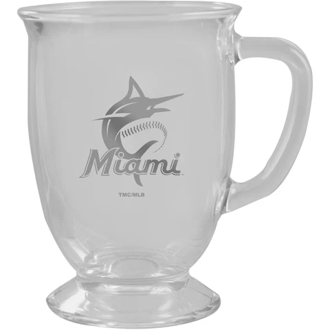 Miami Marlins 16oz. Etched Cafe Mug Cover