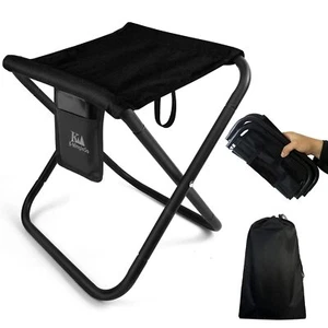 Upgraded Portable Folding Stool 13 Inch Camping Stool For Adults Fishing Hiking - Picture 1 of 6