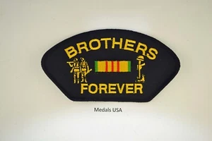 BROTHERS FOREVER - VIETNAM WAR - Iron on Patch HAT JACKET OR VEST - P717 - Picture 1 of 1