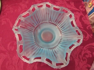 PLATO/TAZÓN DE CARAMELO DE PATAS ESMERILADAS DE COLECCIÓN WESTMORELAND AZUL CLARO - Imagen 1 de 11
