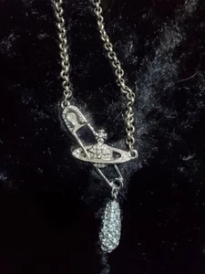 Vivienne Westwood Safety Pin Orb Mini bus Relief Pendant necklace F/S from Japan - Picture 1 of 3