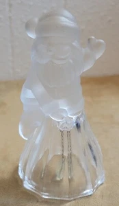 Vintage Celebrations Crystal Santa Bell 4 3/4", #333129 - Picture 1 of 10