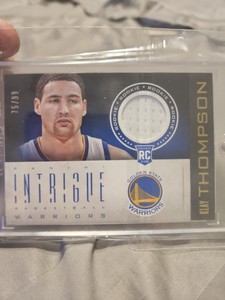 2012-13 Intrigue RC Memorabilia Patch # 75/99 Klay Thompson NBA Champ Rookie
