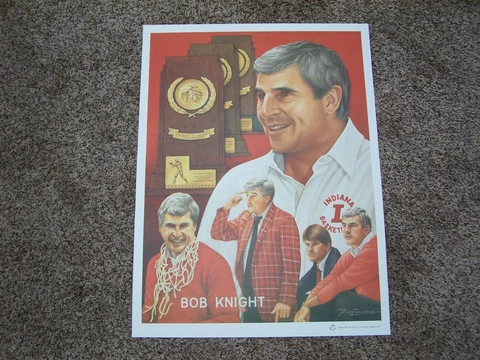 1988 NEW OLD STOCK BOB BOBBY KNIGHT INDIANA HOOSIERS NCAA BASKETBALL POSTER NICE Cover