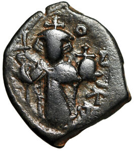 High Quality Arab Byzantine Coin with Coa Islamic "Facing Figure" Well Struck