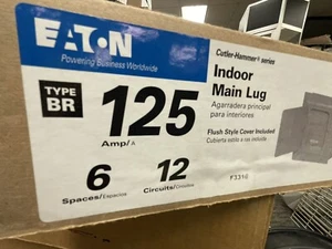 Eaton 125-Amp 6-Space 12-Circuit Indoor Main Lug Load Breaker Electrical Panel - Picture 1 of 4