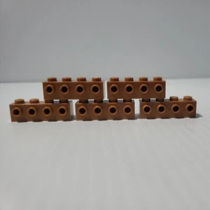 LEGO 1x4 Brick w 4 Studs on Side MEDIUM NOUGAT (x5) 30414 NEW REPLACEMENT PARTS - Picture 1 of 6