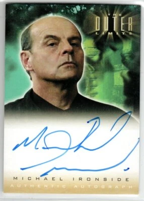 OUTER LIMITS SEX CYBORGS & SCIENCE FICTION A4 MICHAEL IRONSIDE AUTOGRAPH TOP GUN - Image 1 of 2