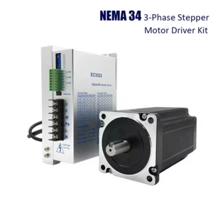 3 Phase Nema34 86 Stepper Motor 14mm shaft AC 110-220V EC3522 Drive Kit For CNC - Picture 1 of 16