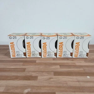 Allura G25 Decorative Globe Light Bulb (5) 3" 40W A3641 White 120V Medium Base - Picture 1 of 18