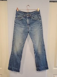 Vintage Levis 20517-0217 Saddleman Bootcut Orange Tab 517 Jeans 30x29 Hemmed - Picture 1 of 11