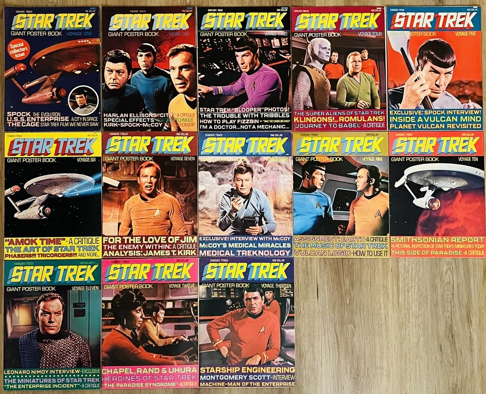 Lote de libros de carteles gigantes de colección años 70 💫 STAR TREK 🚀 1-13 📺 Foto 1 de 1
