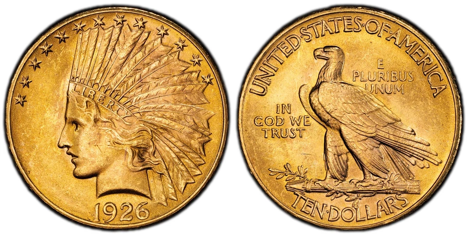 $10, Eagle 1926. PCGS MS65.  Saint-Gaudens Philadelphia KM 130. Foto 1 de 1