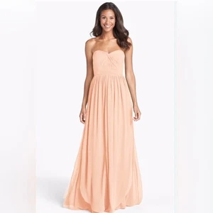 Jenny Yoo Aidan Convertible Strapless Gown Chiffon Formal Dress Size 6 - Picture 1 of 12