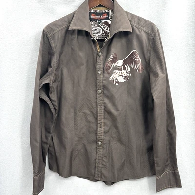 House of Lords Shirt Mens M Button Up Long Sleeve Wings Studded Cowboy READ - Image 1 of 4