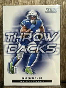 2025 Panini Score Football DK Metcalf #15 Throwbacks Seattle Seahawks - Picture 1 of 5