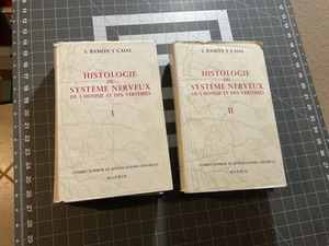 1972 Histologie du Systeme Nerveux (French) Vol 1 & 2, by Ramon Cajal, HC - Imagen 1 de 22