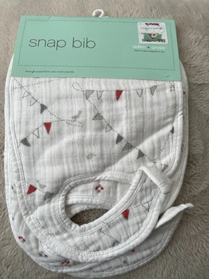 Nuevo conjunto babero clásico de muselina de algodón a presión Aden + Anais 3-PK Foto 1 de 4