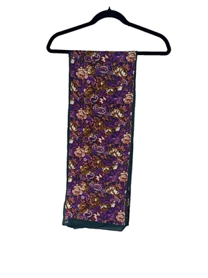 Bufanda de seda floral miel accesorio envolvente para la cabeza boho chic hippie vintage romántico Foto 1 de 4