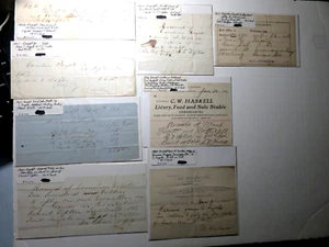 Eight One Man's Receipts 1853-1906 - Picture 1 of 21