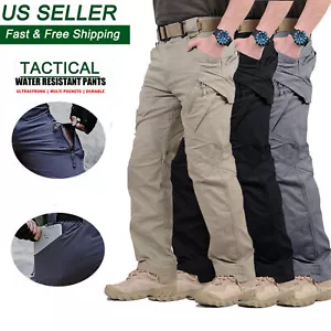Pant Mens Solider Tactical Waterproof Work Trousers Men Cargo Pants Combat Pant - Picture 1 of 25